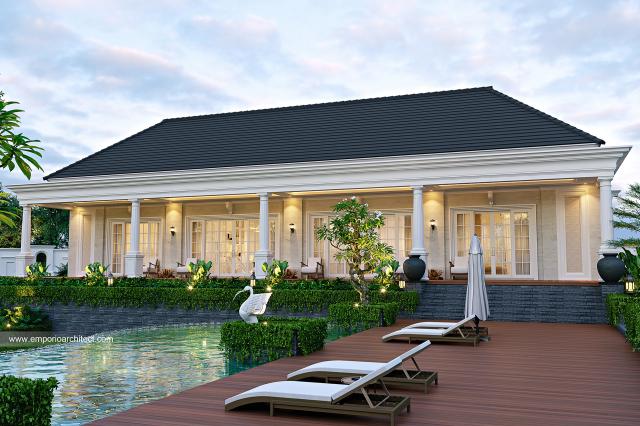 Video Desain Villa Klasik 1 Lantai Bapak WYU 1473 di  Lampung