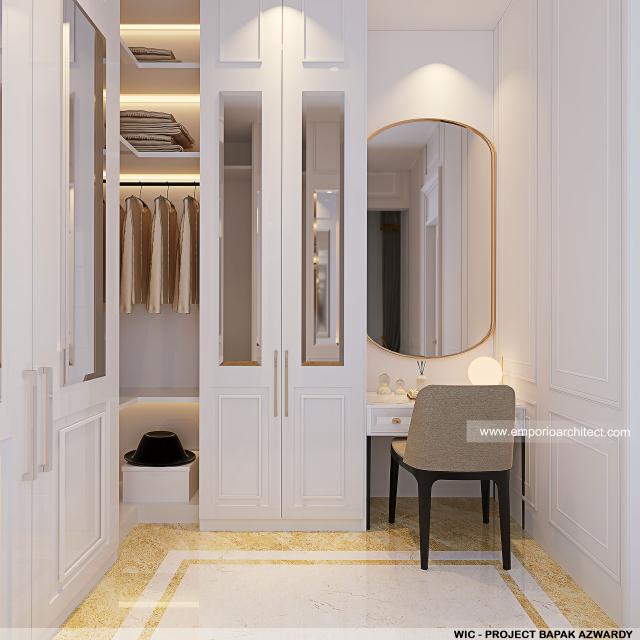Desain Walk In Closet Villa Klasik 4 Lantai Bapak AWD di Belitung, Kepulauan Bangka Belitung