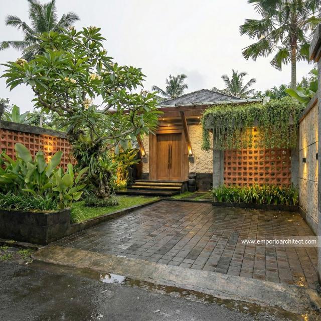 Desain Tampak Depan 3 Villa Modern 1 Lantai Mr. CMR di Tabanan, Bali