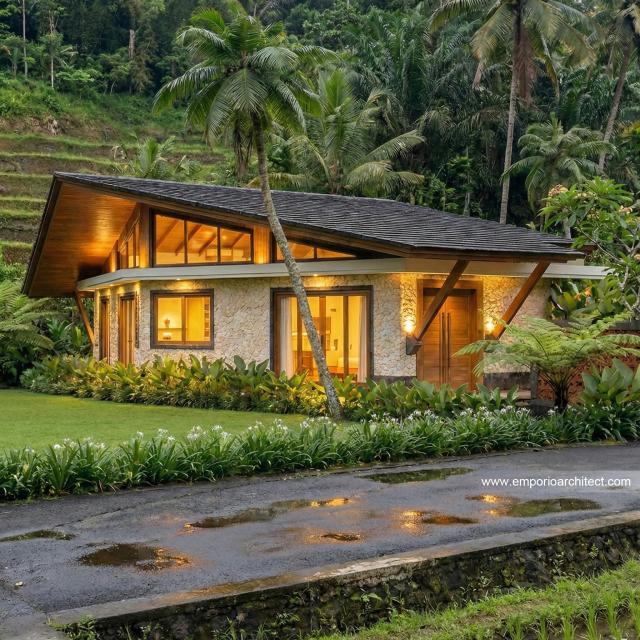 Desain Villa Modern 1 Lantai Mr. CMR 2239 di  Tabanan, Bali