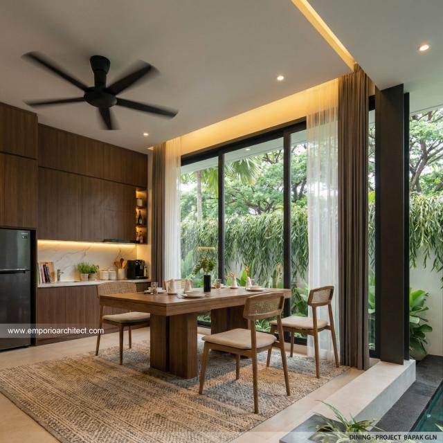 Desain Ruang Makan Villa Modern 2 Lantai Bapak GLN di Badung, Bali