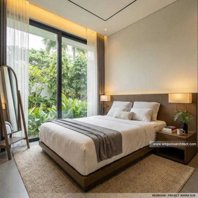Desain Kamar Tidur Villa Modern 2 Lantai Bapak GLN di Badung, Bali