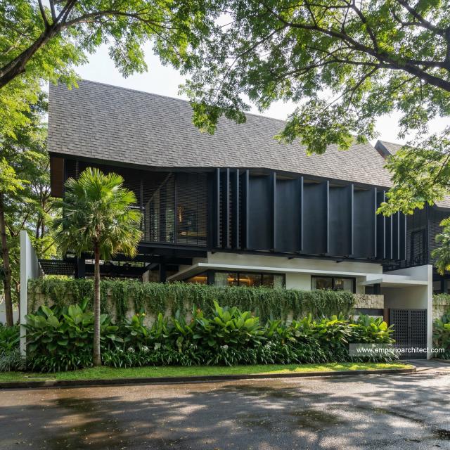 Desain Tampak Depan 3 Villa Modern 2 Lantai Bapak GLN di Badung, Bali
