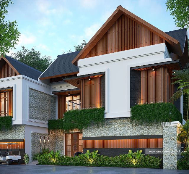Desain Tampak Depan Komplek Villa milik SwissBel Group (Type 1) di Kendari, Sulawesi Tenggara