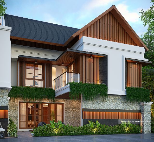 Desain Tampak Depan Komplek Villa milik SwissBel Group (Type 1) di Kendari, Sulawesi Tenggara