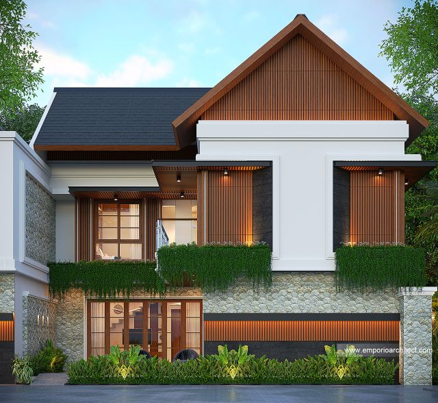 Desain Tampak Depan Komplek Villa milik SwissBel Group (Type 1) di Kendari, Sulawesi Tenggara
