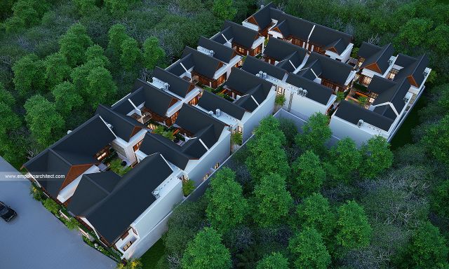 Desain Eksterior Komplek Villa milik SwissBel Group (Type 1) di Kendari, Sulawesi Tenggara