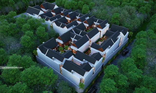 Desain Eksterior Komplek Villa milik SwissBel Group (Type 1) di Kendari, Sulawesi Tenggara