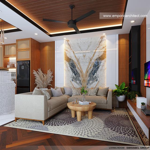 Desain Ruang Keluarga Komplek Villa milik SwissBel Group (Type 1) di Kendari, Sulawesi Tenggara