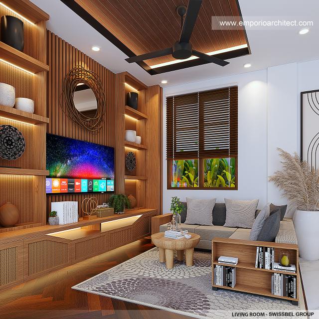 Desain Ruang Keluarga Komplek Villa milik SwissBel Group (Type 2) di Kendari, Sulawesi Tenggara