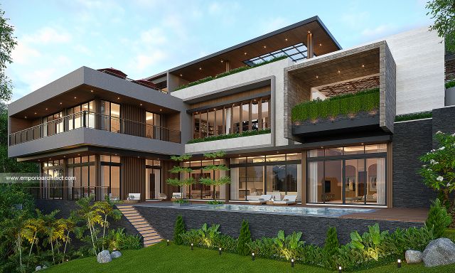 Video Mr. RTO 2005 and Mrs. HN Modern Villa 3 Floors Design - Bogor