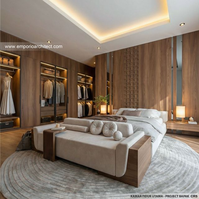 Desain Kamar Tidur Utama Villa Style Villa Bali 1 Lantai Bapak CRS di Jimbaran, Bali