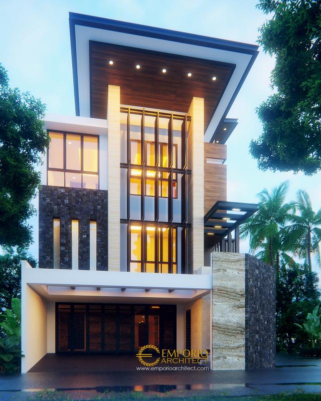 Video Desain Rumah Modern 3 Lantai Bapak RZ di  Jakarta