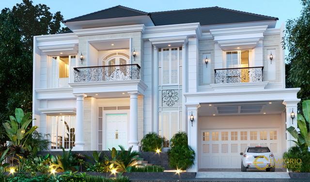 Desain Rumah Classic 2 Lantai Ibu Rahma di  Balikpapan