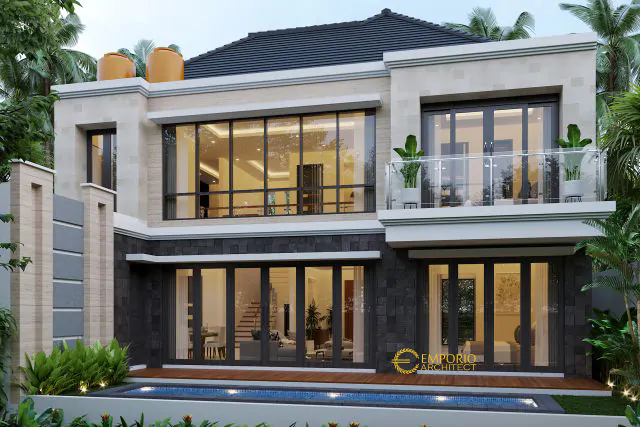 Desain Rumah Modern 2 Lantai Bapak Yadi di Bontang, Kalimantan Timur