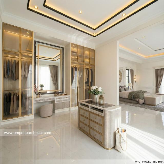 Desain WIC Rumah Klasik 2 Lantai Ibu DNA di Cibubur, Jakarta Timur