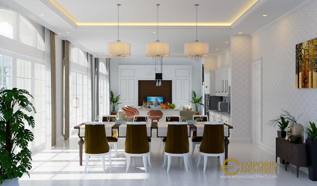 Desain Ruang Makan Rumah Classic 3 Lantai Ibu Ayu di Denpasar, Bali