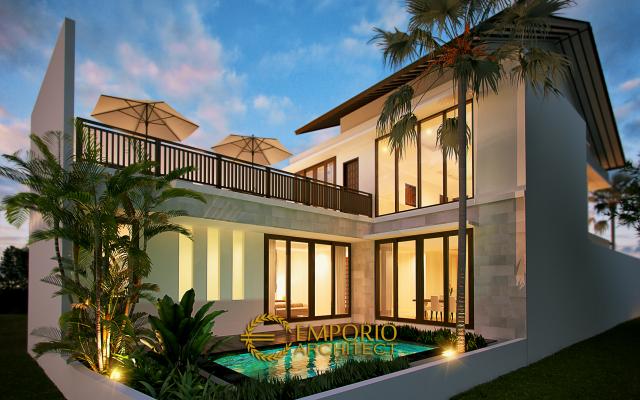 Desain Tampak Belakang Rumah Modern 2 Lantai Bapak Adi Wardono di Jakarta