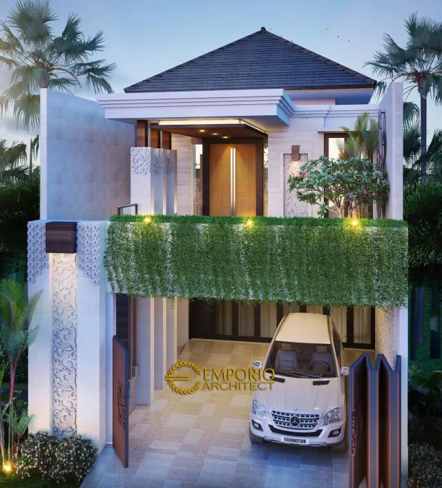 Desain Rumah Villa Bali 2 Lantai Bapak Chaerul di Jakarta
