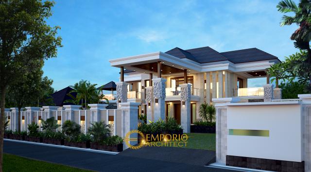 Desain Rumah Villa Bali 2 Lantai Bapak Husni di Belitung