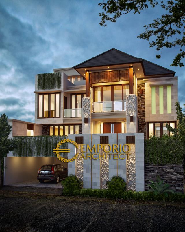 Desain Rumah Villa Bali 3 Lantai Bapak Irvan di  Bintaro, Tangerang Selatan