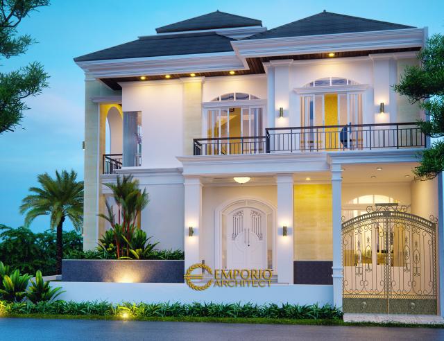 #sideviewexterior - Mr. Julius Mediterranean House 2 Floors Design - Jakarta - Code 10890
