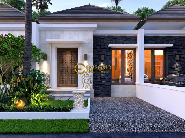 Desain Exterior 2 Ubud Hills Style Villa Bali 1 Lantai di Bekasi