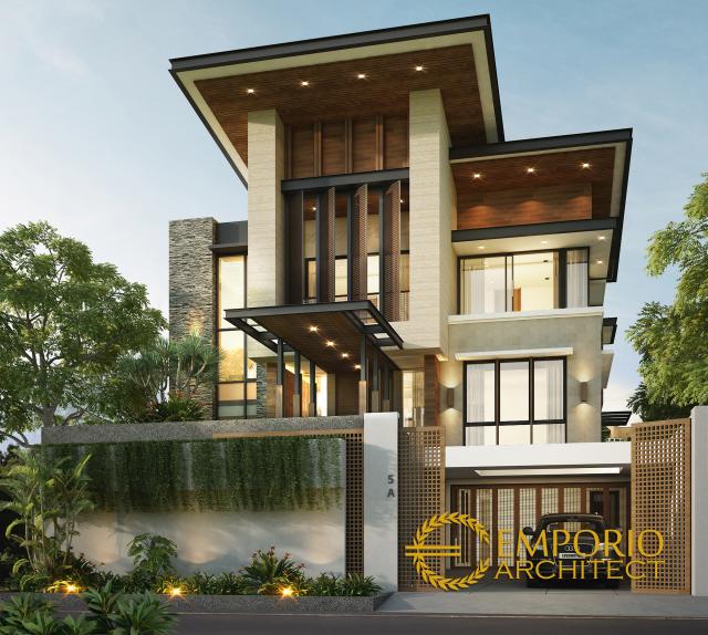 Video Desain Rumah Modern 3 Lantai Bapak Arnold II di  Jakarta