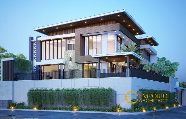 #sideviewexterior - Mr. Bayu Modern House 3 Floors Design - Jakarta - Code 7493