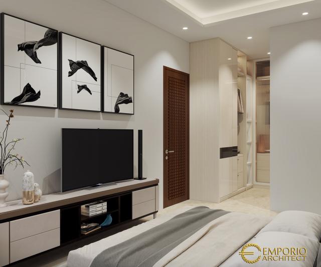 Desain Kamar Tidur Rumah Villa Bali 1.5 Lantai Bapak Zulkarnaen di Jakarta