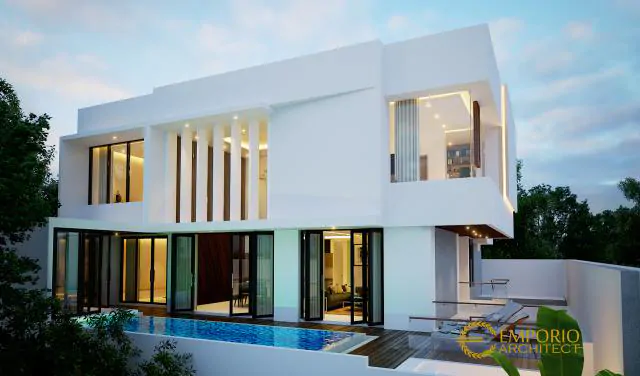 Desain Tampak Belakang Rumah Modern 3 Lantai Ibu Helen di Jakarta
