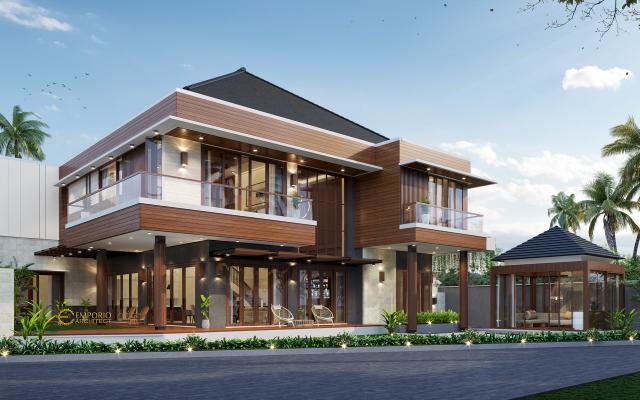 Desain Tampak Samping Rumah Modern 2 Lantai Ibu Ella di Jakarta Selatan