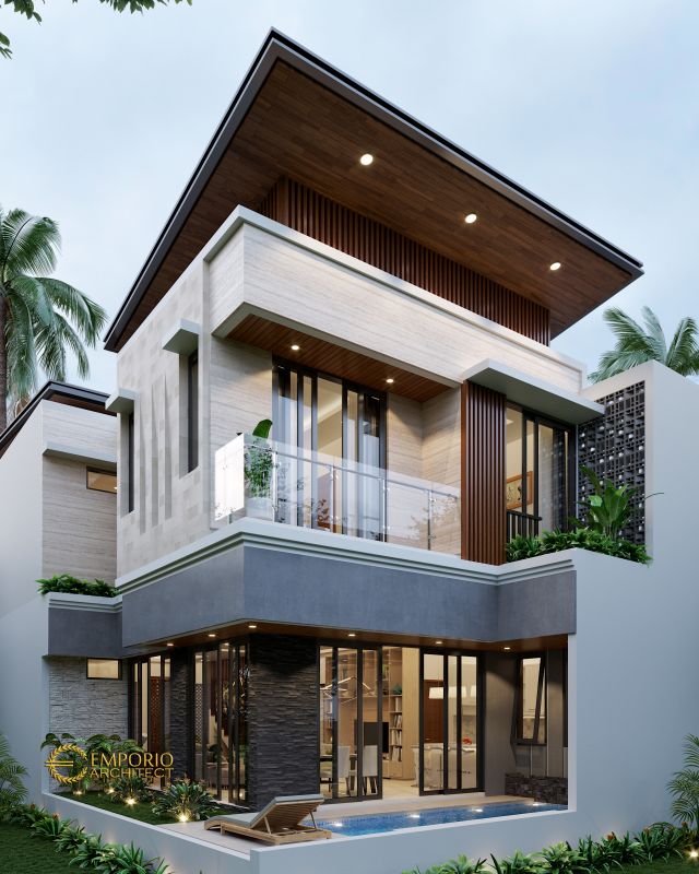 Desain Rumah Modern 2 Lantai Bapak Boyke di Jakarta Timur
