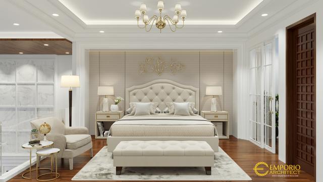 Desain Kamar Tidur Rumah Modern 3 Lantai Bapak Wempie di Jakarta Utara