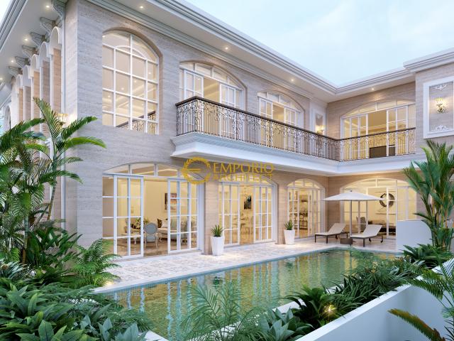 Desain Rumah Terbaik Desain Style Mediterania Tropis 2 Lantai