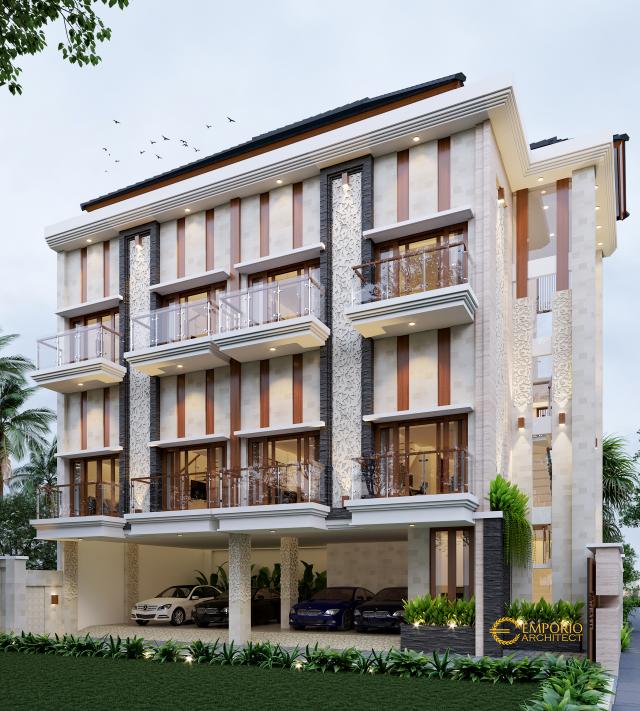 Desain Tampak Depan 2 Kost Villa Bali 3 Lantai Bapak Tedy di Jimbaran, Badung, Bali
