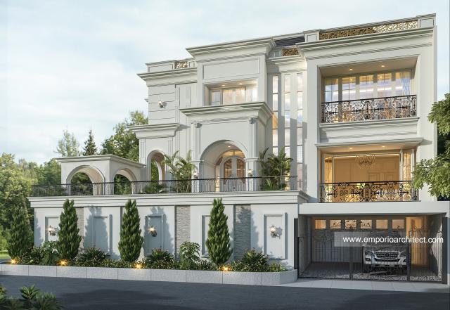 Desain Rumah Mediteran 3 Lantai Bapak MD di  Kelapa Gading, Jakarta Utara
