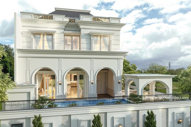 Desain Rumah Mediteran 3 Lantai Bapak MD di Kelapa Gading, Jakarta Utara