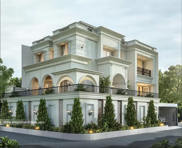 Desain Rumah Mediteran 3 Lantai Bapak MD di Kelapa Gading, Jakarta Utara