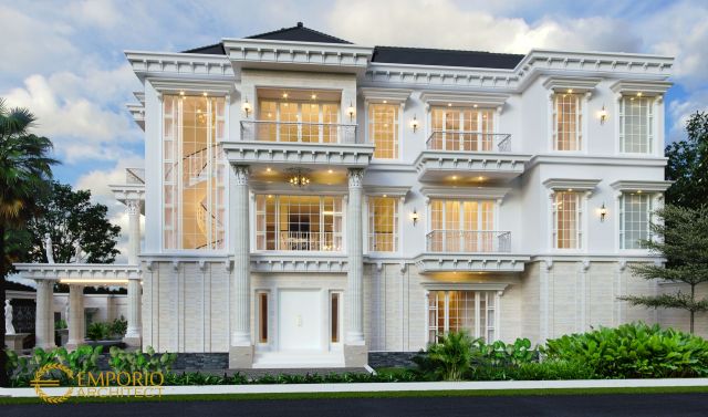 Desain Rumah Classic 3 Lantai Bapak Yasir di Makassar, Sulawesi Selatan