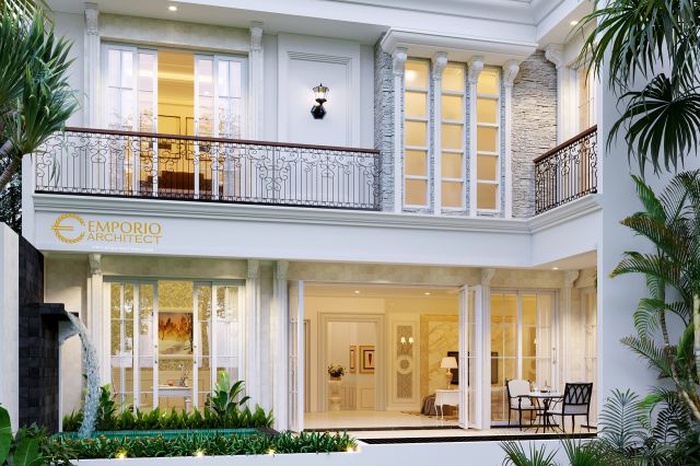 #classichomefacade - Mr. Christ Classic House 3 Floors Design - Malang - Code 7355