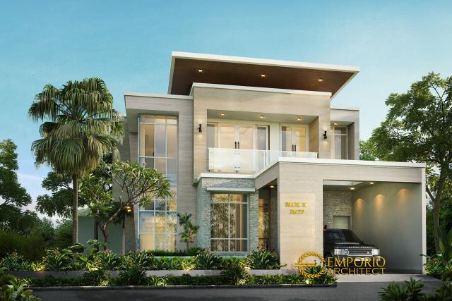 Video Desain Rumah Modern Tropis 2 Lantai Bapak Okov di  Palembang