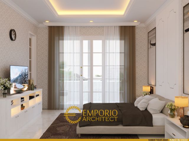 Desain Kamar Tidur Rumah Ibu Endah di Palembang