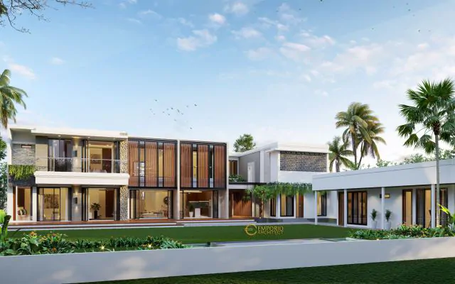 Desain Rumah Modern 2 Lantai Ibu Sarah di Rangkasbitung, Banten