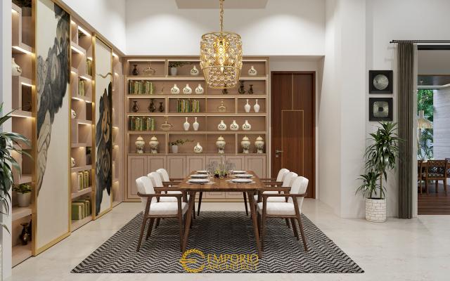 Desain Ruang Makan Rumah Modern 1 Lantai Ibu Fanny di Sambas, Kalimantan Barat