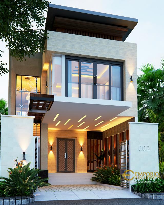 Video Desain Rumah Modern 2 Lantai Ibu Herlina di  Sumatera Utara
