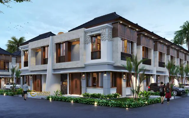 Desain Tipe D 5x12 Hook Night Perumahan Villa Bali The Wimala by Gemintang Land di Tangerang Selatan, Banten