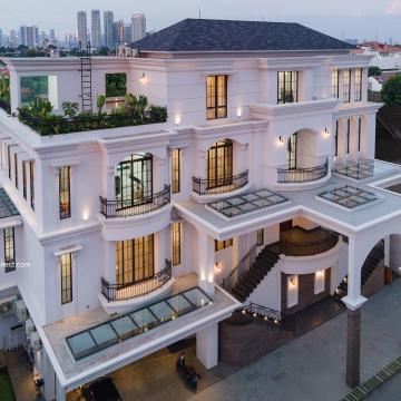 Construction Results Mr. DNS 1270 Classic Modern House 4 Floors Design - Jakarta