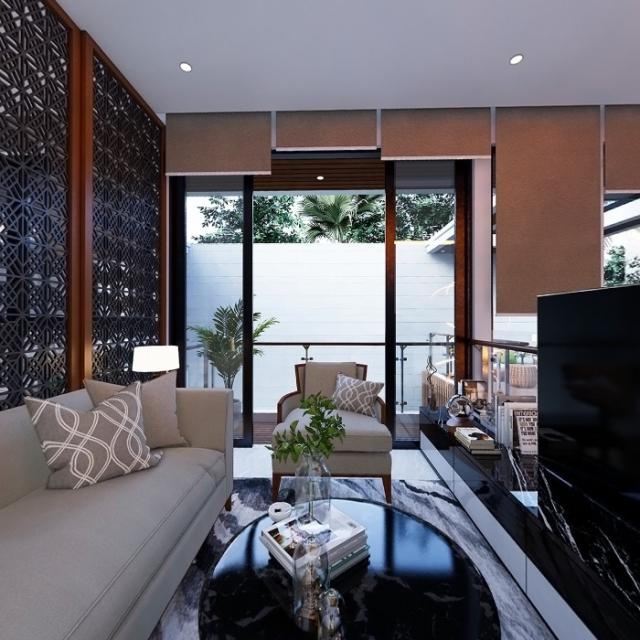 VR Ruang Keluarga 2 - Desain Rumah Modern 2 Lantai Bapak RLY 1378 - Jakarta